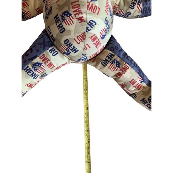 Love My Hero Veterans Plush Teddy Bear 18” Handmade By A VITAS Volunteer - Picture 6 of 8